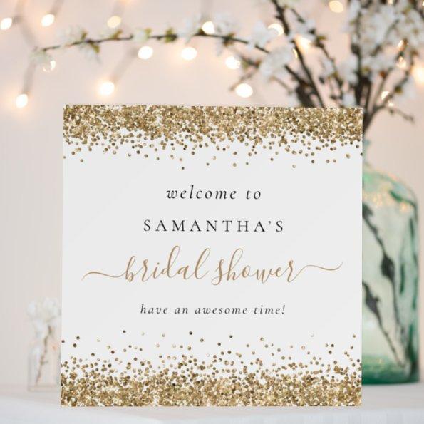 Gold Glitter Name Welcome to Bridal Shower Foam Board
