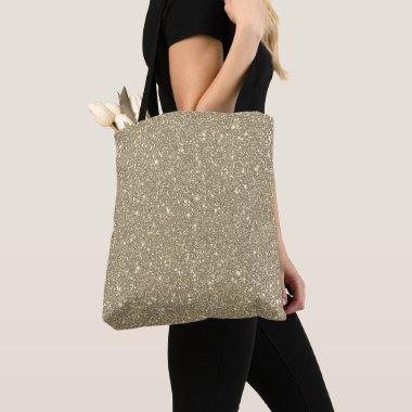 Gold Glitter Sparkly Cute Girly Bridesmaid Wedding Tote Bag