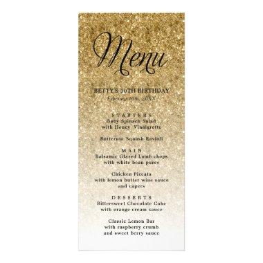 Gold Glitter Tall Menu