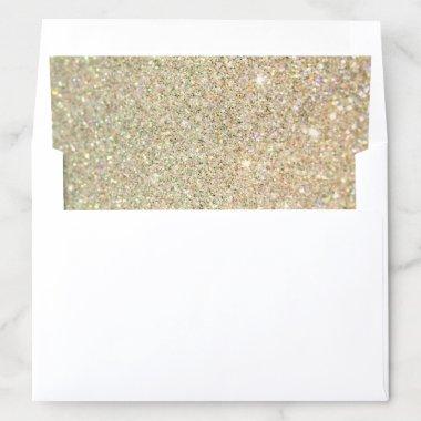 Gold Glitters Sparkle Bokeh Envelope Liner