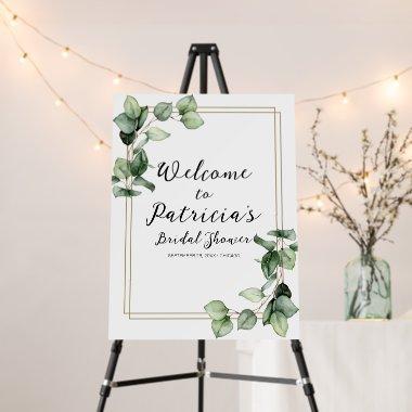 Gold Greenery  Welcome Sign Board