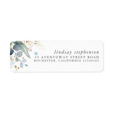 Gold Greenery Elegant Modern Label