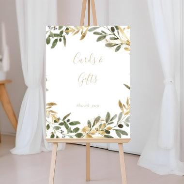 Gold Greenery Fall Invitations and Gifts Sign