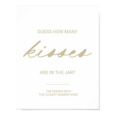 Gold Guess How Many Kisses  Game Poster