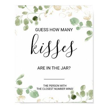 Gold Guess How Many Kisses  Game Poster
