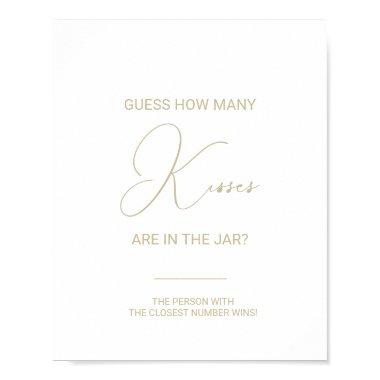 Gold Guess How Many Kisses  Game  Poster