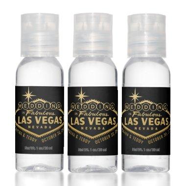 Gold Las Vegas Wedding Sign  Party Hand Sanitizer