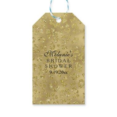 Gold Leopard Print Bridal Shower Gift Tags