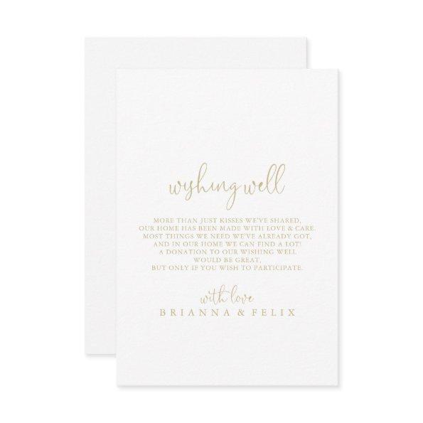 Gold Love Fancy Script Wedding Wishing Well  Enclosure