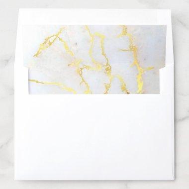 Gold Marble Modern Elegant Glamour Template Envelope Liner