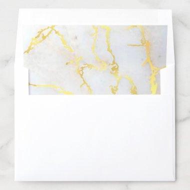Gold Marble Modern Elegant Glamour Trendy Golden Envelope Liner