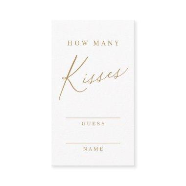 Gold minimal modern guess how many kisses game enclosure