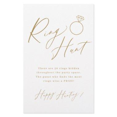 Gold minimal script ring hunt  game