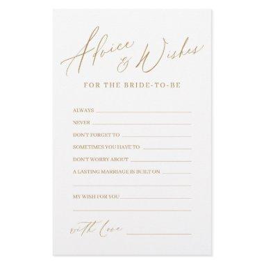 Gold minimalist modern wedding advice & wishes