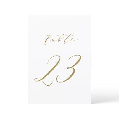 Gold Minimalist Script Wedding Table Number 23