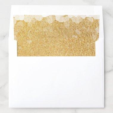 Gold Modern Glamour Golden Elegant Template Envelope Liner