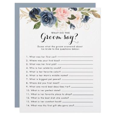 Gold Navy  What did the Groom Say