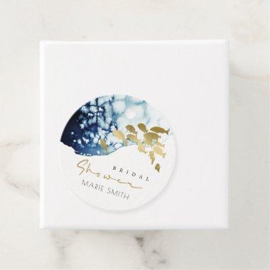 GOLD NAVY UNDERWATER SEA FISH BRIDAL SHOWER FAVOR TAGS