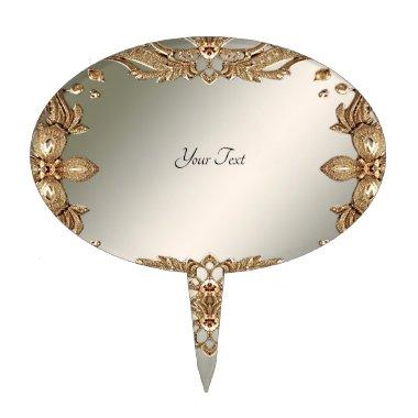 Gold Ornate Cake Topper