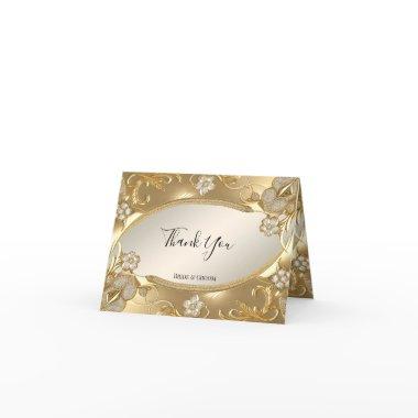 Gold Ornate Floral Thank You