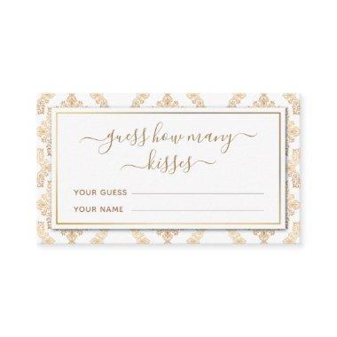 Gold Ornate Pattern Guess How Many Kisses Game Enclosure