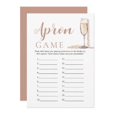 Gold Pearls and Prosecco  Apron Game
