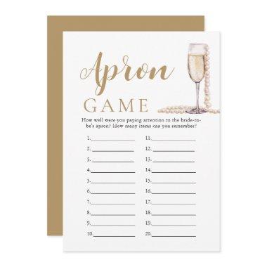 Gold Pearls and Prosecco  Apron Game