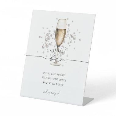 Gold Pearls and Prosecco Champagne Mimosa Bar Sign
