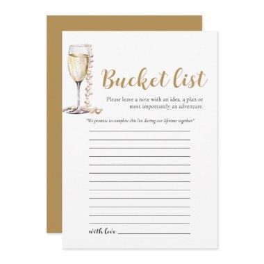 Gold Pearls and Prosecco Wedding Bucket List Game
