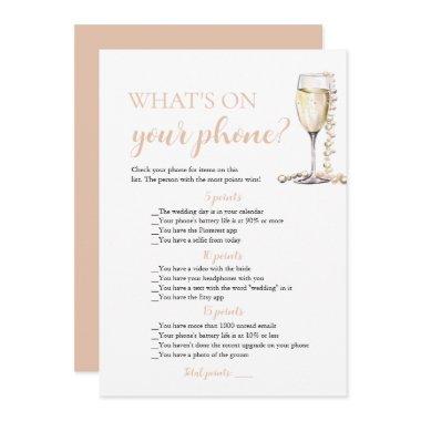 Gold Pearls and Prosecco What's On Your Phone Game