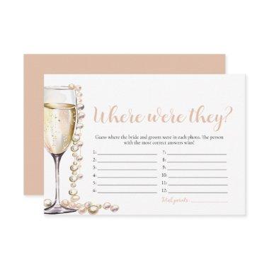 Gold Pearls and Prosecco Where Were They Game Enclosure Invitations