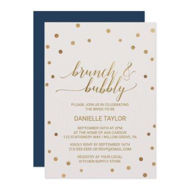Gold Polka Dots Brunch and Bubbly