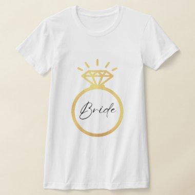 Gold Ring Bride White T-Shirt