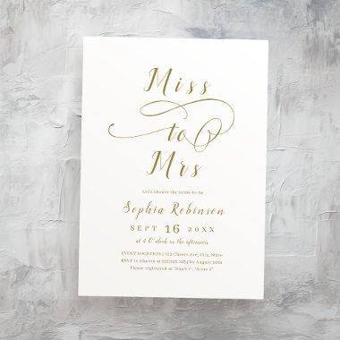 Gold romantic Miss to Mrs script