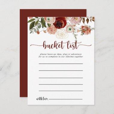 Gold Rustic Colorful Floral Bucket List Invitations