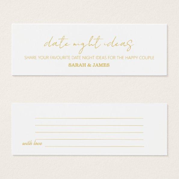 Gold Script Date Night Bridal Wedding Shower