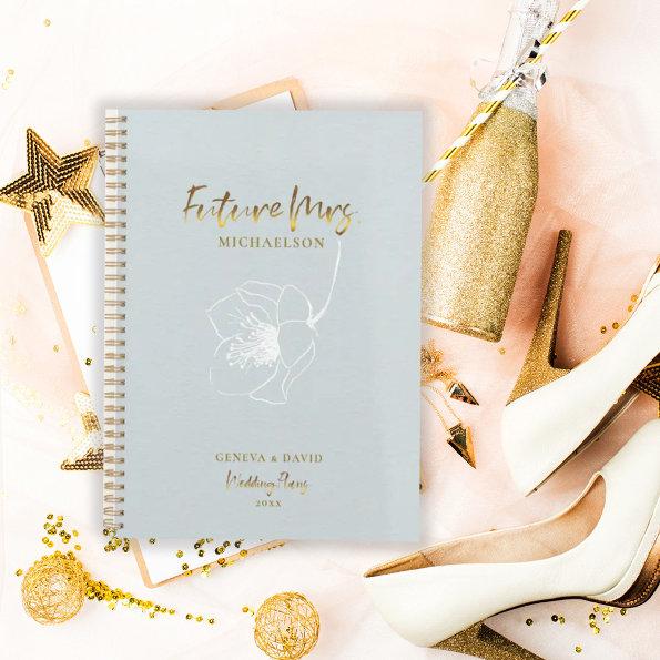 Gold Script Future Mrs. Blush Blue Planner