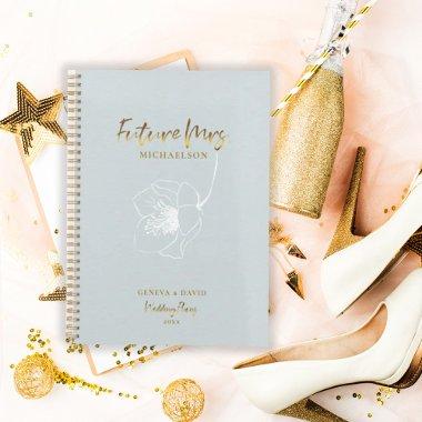 Gold Script Future Mrs. Blush Blue Planner
