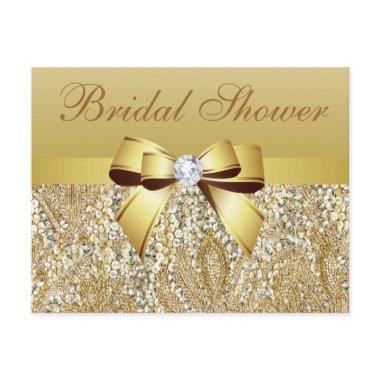 Gold Sequins, Bow & Diamond