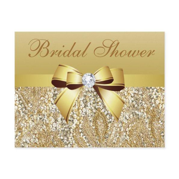 Gold Sequins, Bow & Diamond