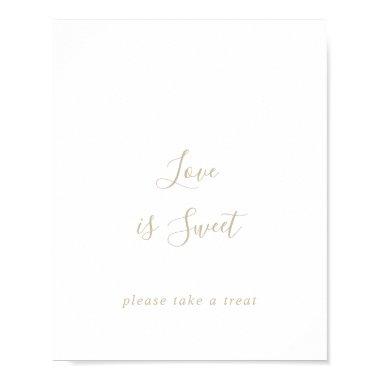 Gold Simple Minimalist Love Is Sweet Sign