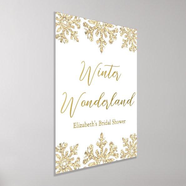 Gold Snowflake Winter  Foil Prints