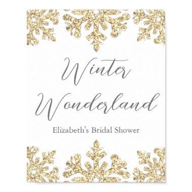 Gold Snowflake Winter  Poster