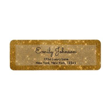 Gold Sparkle Wedding, Anniversary or Birthday Label
