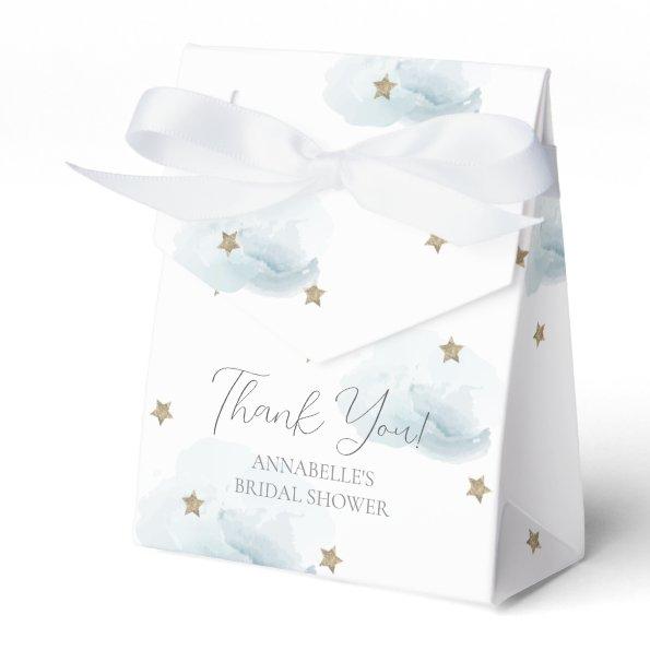 Gold Stars & Blue Clouds Bridal Shower Favor Box