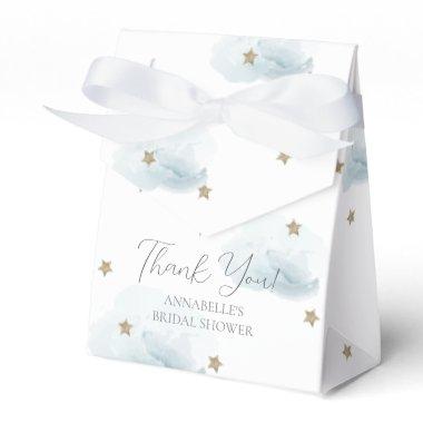 Gold Stars & Blue Clouds Bridal Shower Favor Boxes