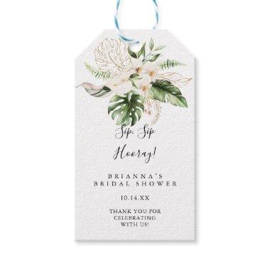 Gold Tropical Sip Sip Hooray  Gift Tags