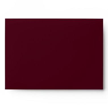 Gold Type Deco | Burgundy Wedding  Envelope