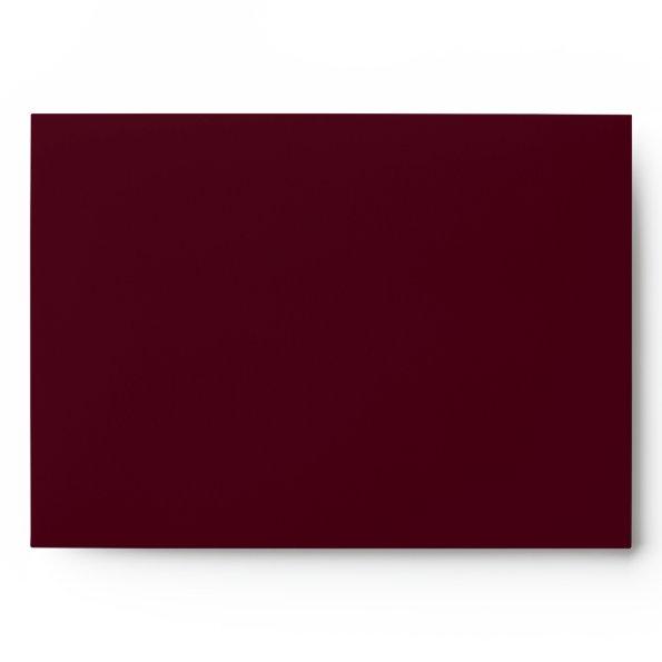 Gold Type Deco | Burgundy Wedding  Envelope