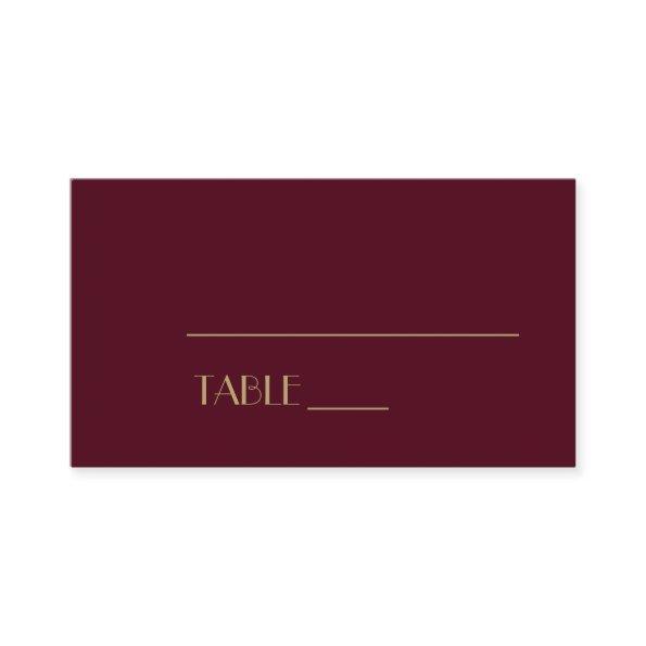 Gold Type Deco | Burgundy Wedding Place